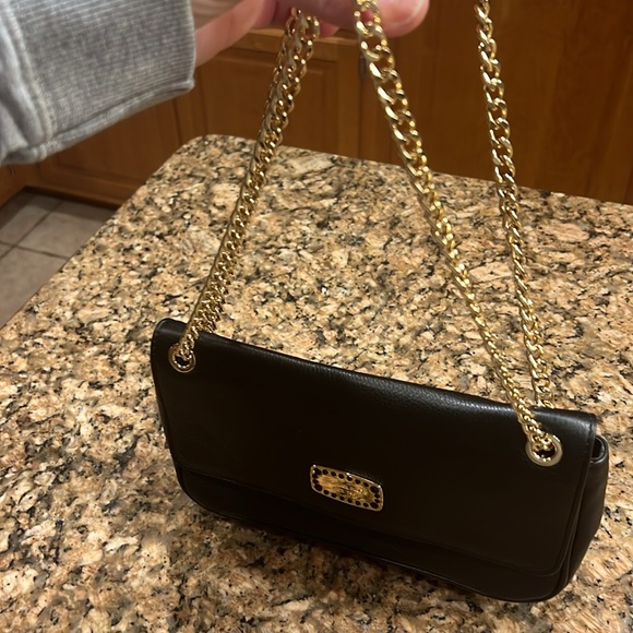 Michael Kors black leather gold chain purse - Picture 10 of 12